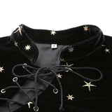 Gothic Pentagram Print Bandage Crop Tops