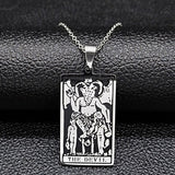 Stainless Steel Satan Necklace Silver