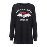 Gothic Sweatshirt Rose Skull