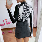 Skull Pattern One-Piece Bodysuit