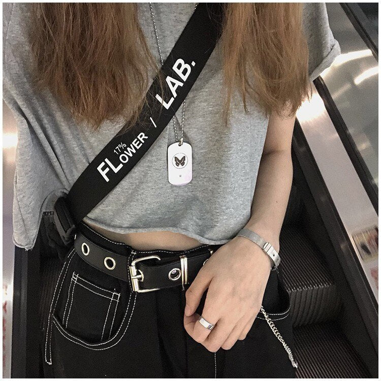 Gothic Black Adjustable Belt