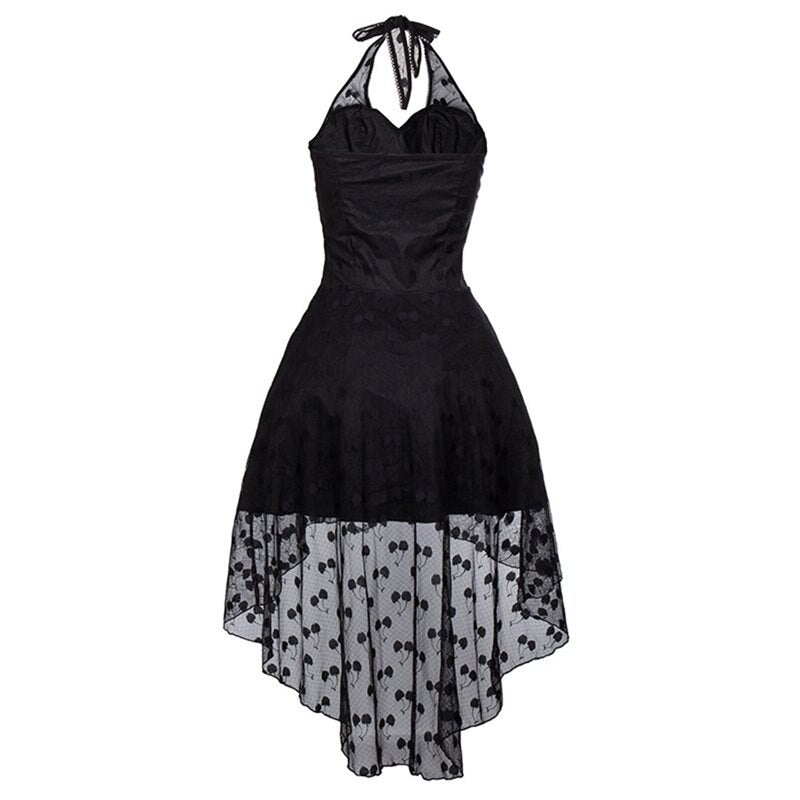 Sexy Dress Mesh Polka Dot Elegant