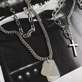Punk Retro Crossing Chain Necklace