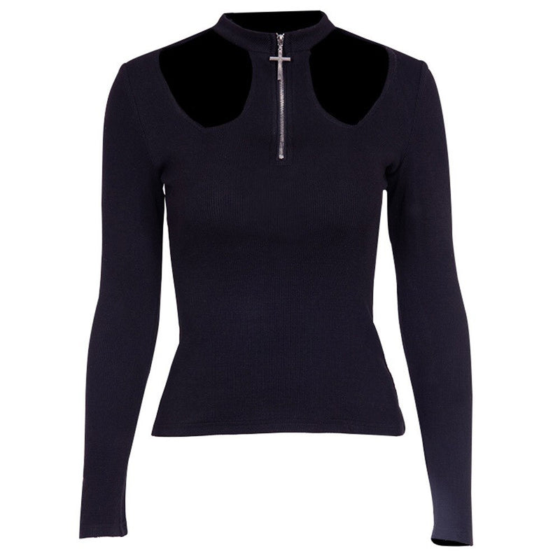 Gothic Sweaters Black Chic Cool