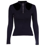 Gothic Sweaters Black Chic Cool