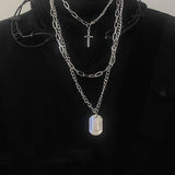 Punk Retro Crossing Chain Necklace