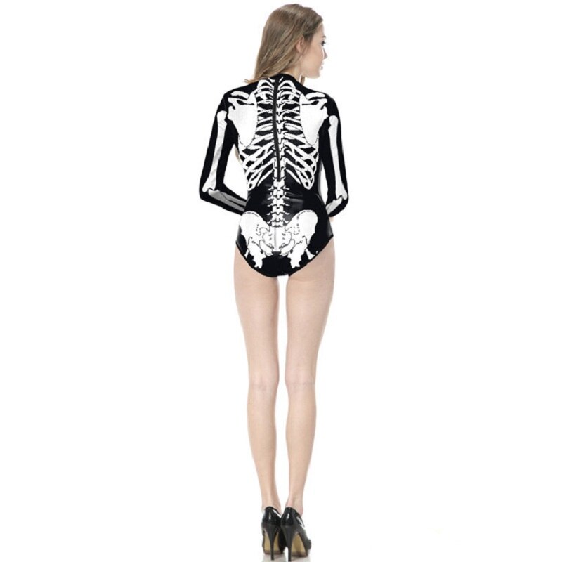 Skull Pattern One-Piece Bodysuit