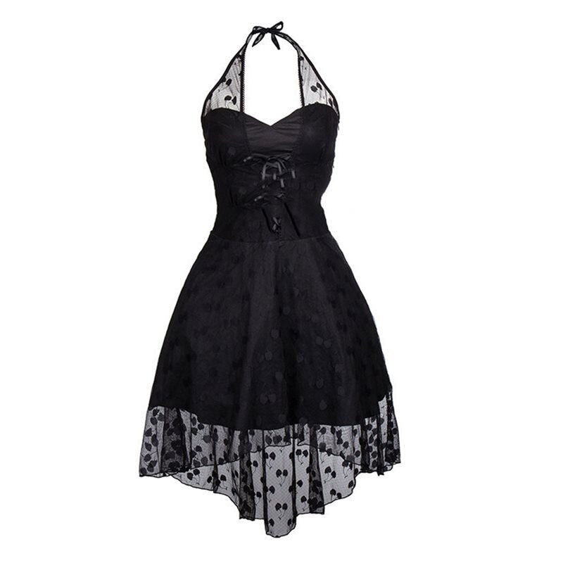 Sexy Dress Mesh Polka Dot Elegant