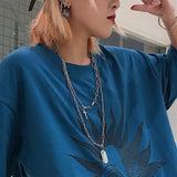 Punk Retro Crossing Chain Necklace