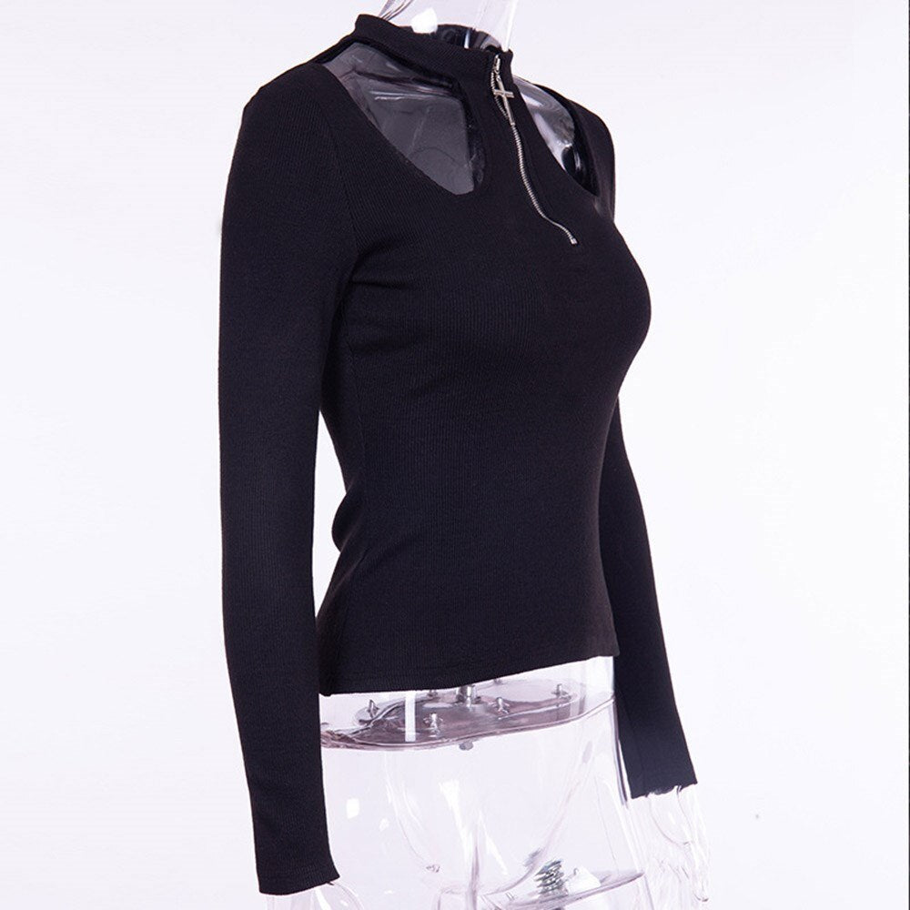 Gothic Sweaters Black Chic Cool