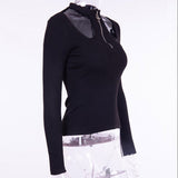 Gothic Sweaters Black Chic Cool