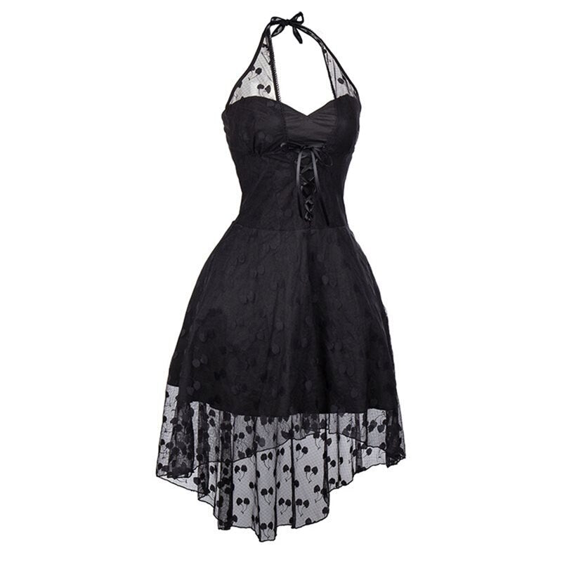 Sexy Dress Mesh Polka Dot Elegant