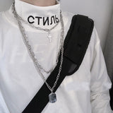 Punk Retro Crossing Chain Necklace