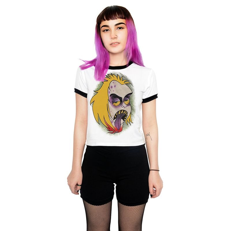 Gothic Graphic Print Top Tees