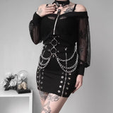 Gothic Metal Body Chain Bralete