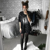 Short Sleeve Print Dress