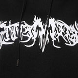 Gothic Letter Print Hoodie