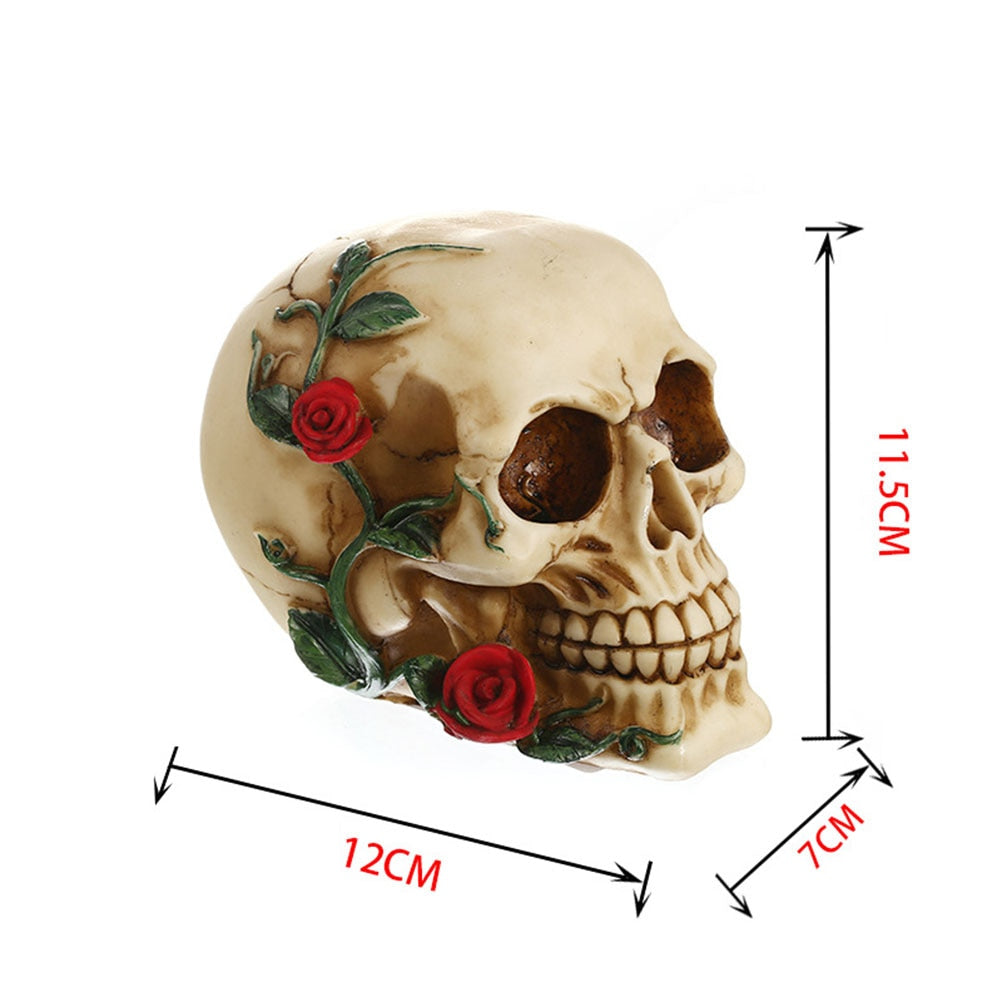 Red Roses Skull Skeleton