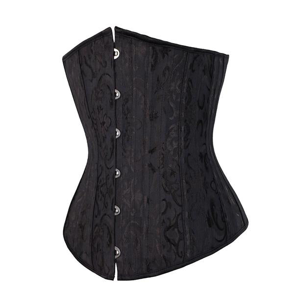 Steel Boned Underbust Corset Black