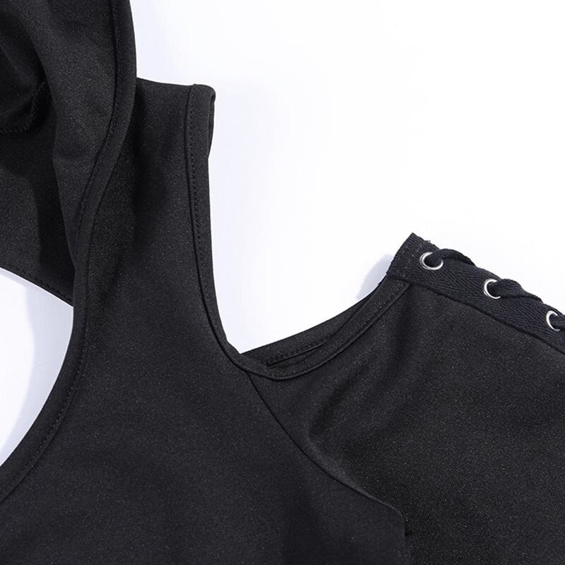 Gothic Punk Off Shoulder Dress