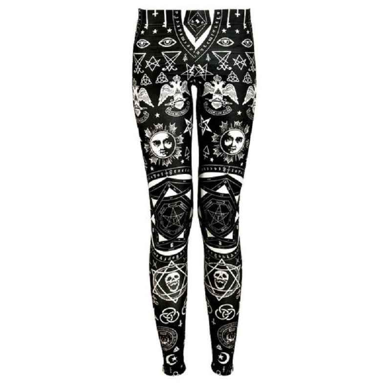Symbol Skull Printing Women's Leggings