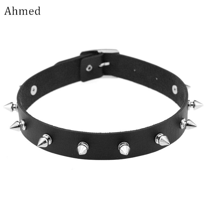 Spike Rivet Choker For Women