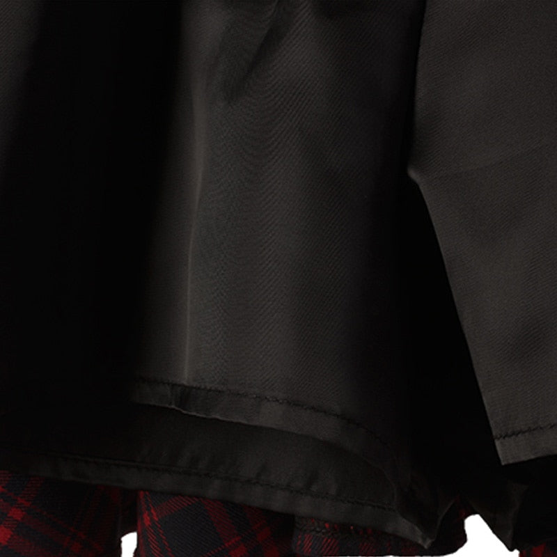 Vintage Black and Red Plaid Skirt