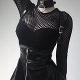 Sexy PVC Underbust Suspender Skirt Dress