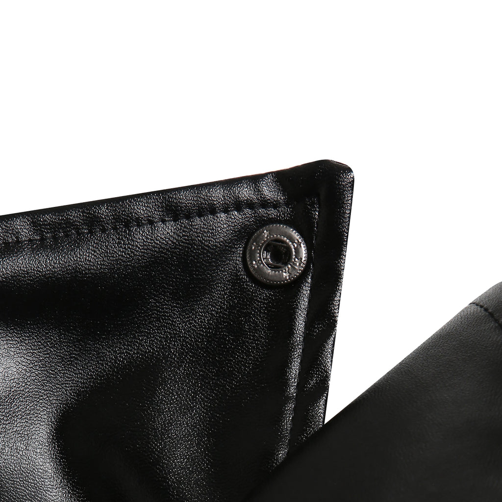 Leather Gothic Black Short Bodycon Dress