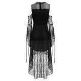 Dress Gothic Lace Dress Ruffle Off Shoulder