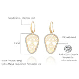 Hollow Skull Earrings Jewelry