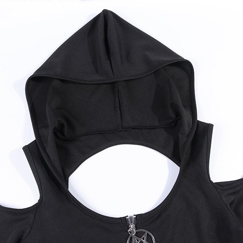 Gothic Punk Off Shoulder Dress