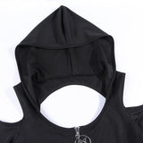 Gothic Punk Off Shoulder Dress