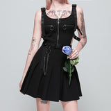 Hollow Out Buckle Belt Dresses