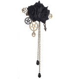 Pins Floral Gear Charm Chains Hair Clip