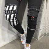 Skull Pants Black Blue