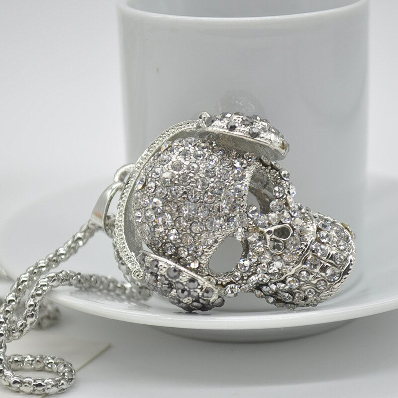Skull headphones necklace