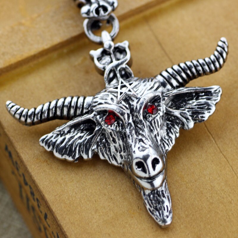 Occult Red Eye Goat Necklace