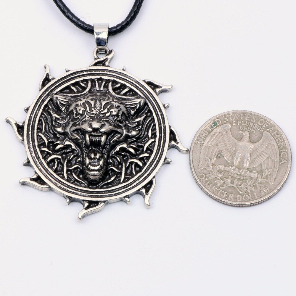 Wolf Pendant Necklace Viking Jewelry