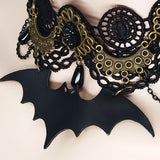 Handmade Bat Lace Choker Necklace