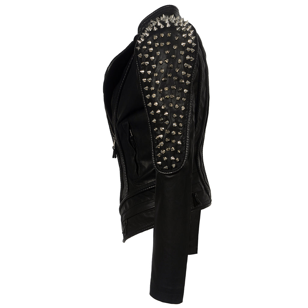 Punk Rivet Faux Leather PU Jacket