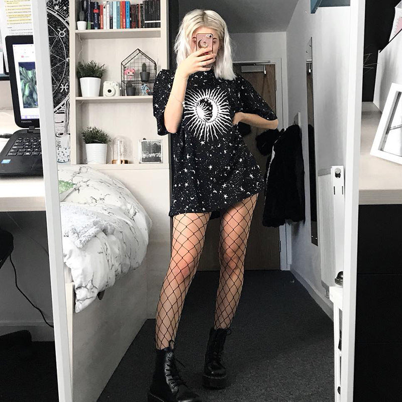 Short Sleeve Print Dress