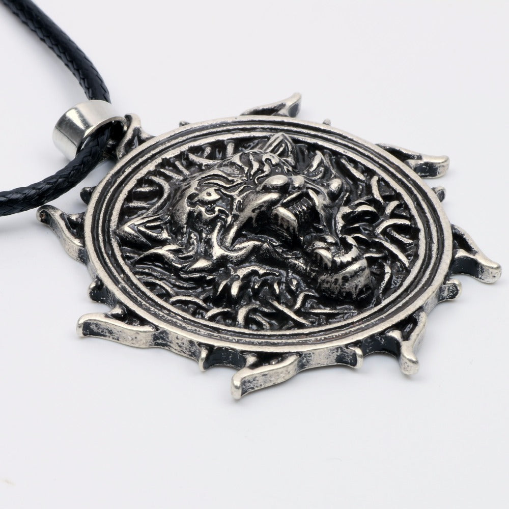 Wolf Pendant Necklace Viking Jewelry