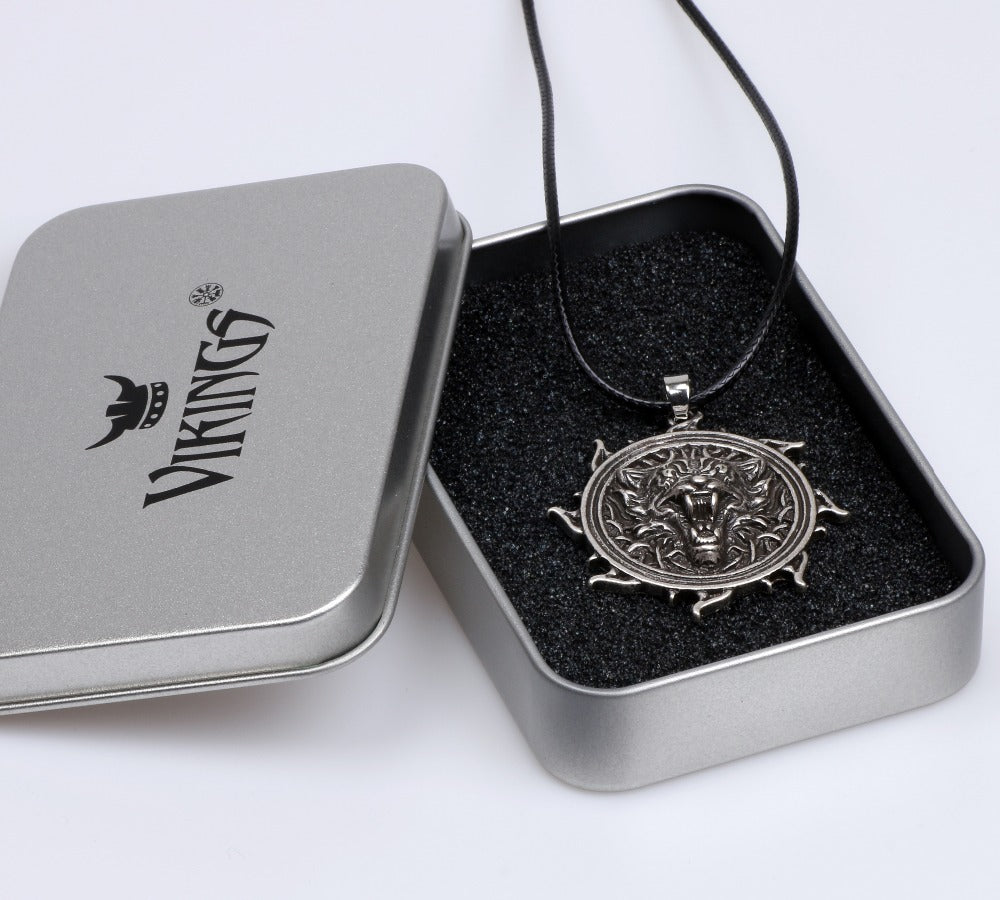 Wolf Pendant Necklace Viking Jewelry