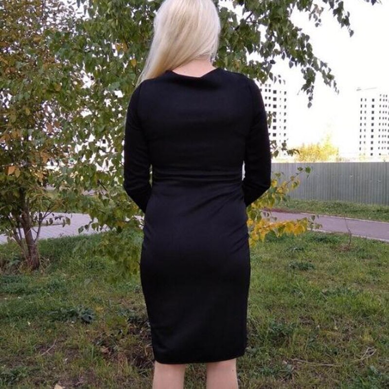 Gothic Black Dress Sexy V-neck