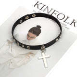 Spike Choker Gothic PU Leather