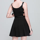 Hollow Out Buckle Belt Dresses