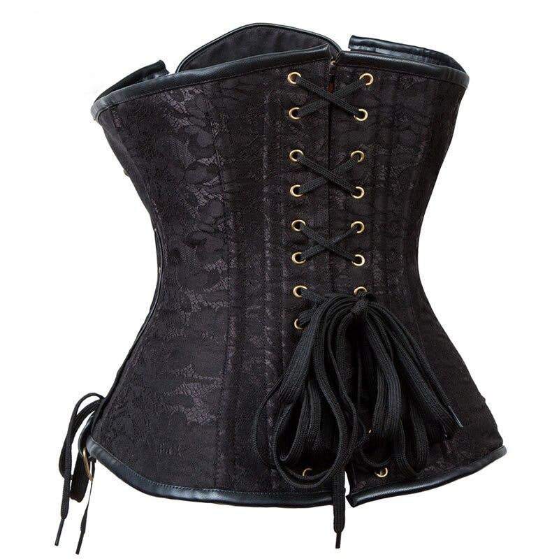 Jacquard Overbust Corselet Hollow Out