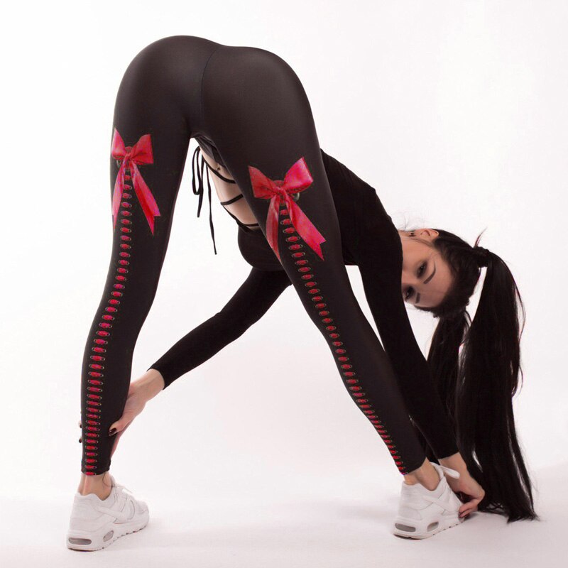 Sexy Bow 3D Printed Fitness Pants