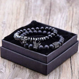 Stone Beads Skull Bracelet